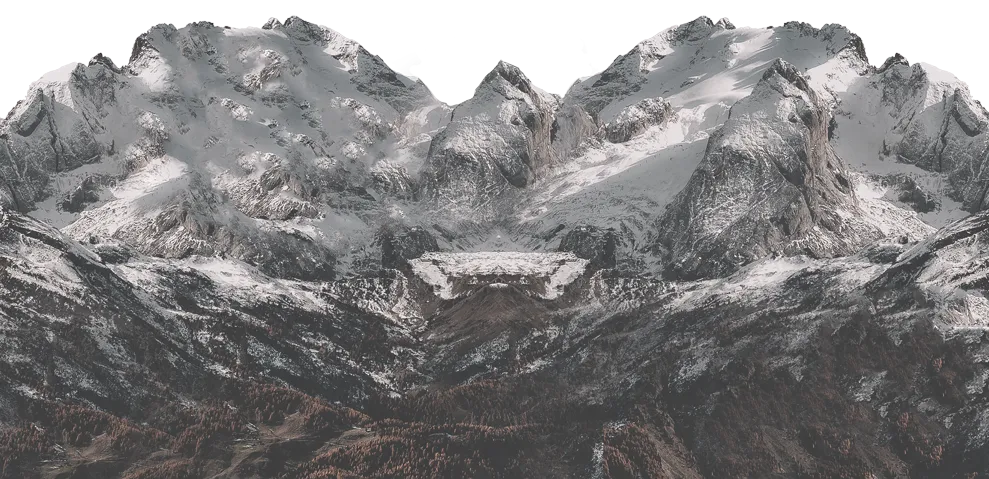 mountains fading into the background